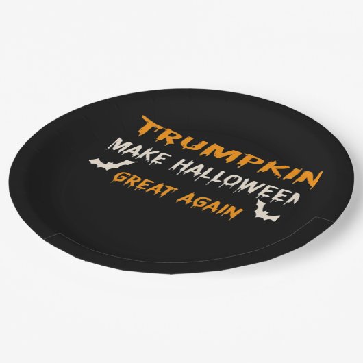 Halloween Trumpkin Grappig Maak Halloween weer gew Papieren Bordje (Gekanteld)