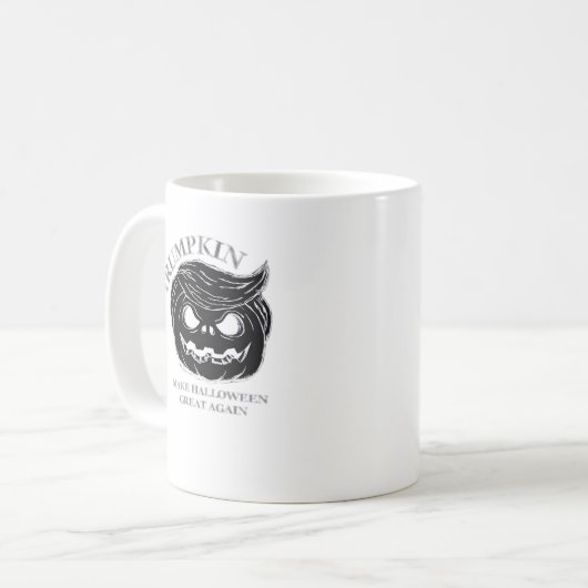 Halloween Trumpkin Grappig & Schattige Halloween K Koffiemok (Voorkant links)