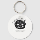 Halloween Trumpkin Grappig & Schattige Halloween K Sleutelhanger (Voorkant)