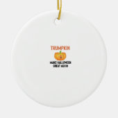 Halloween Trumpkin - Grappige Pompoen Graphic voor Keramisch Ornament (Voorkant)