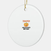 Halloween Trumpkin - Grappige Pompoen Graphic voor Keramisch Ornament (Links)