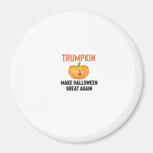 Halloween Trumpkin - Grappige Pompoen Graphic voor Magneet (Voorkant)
