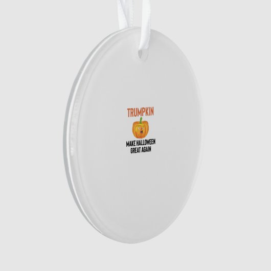 Halloween Trumpkin - Grappige Pompoen Graphic voor Ornament (voorkant)