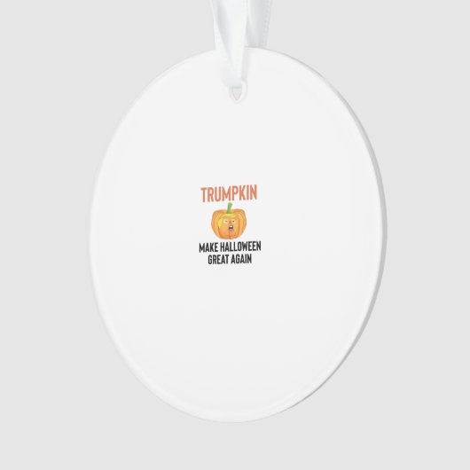 Halloween Trumpkin - Grappige Pompoen Graphic voor Ornament (voorkant)