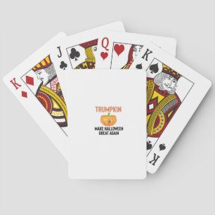 Halloween Trumpkin - Grappige Pompoen Graphic voor Pokerkaarten