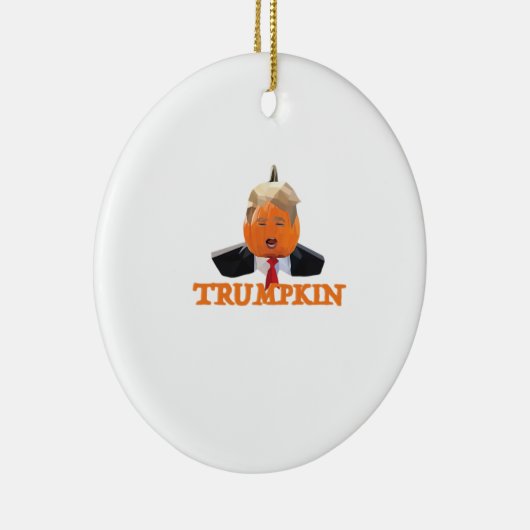 Halloween Trumpkin Keramisch Ornament (Rechts)