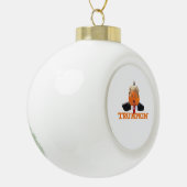 Halloween Trumpkin Keramische Bal Ornament (Links)