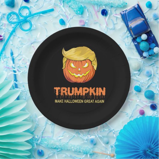 Halloween Trumpkin - Maak Halloween weer geweldig Papieren Bordje (Feest)