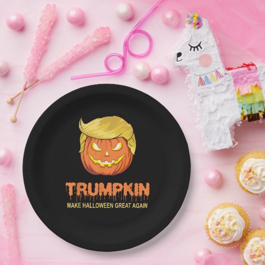 Halloween Trumpkin - Maak Halloween weer geweldig Papieren Bordje (Feest)