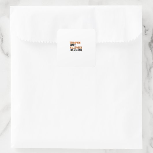Halloween Trumpkin - Maak Halloween weer geweldig  Vierkante Sticker (Tas)