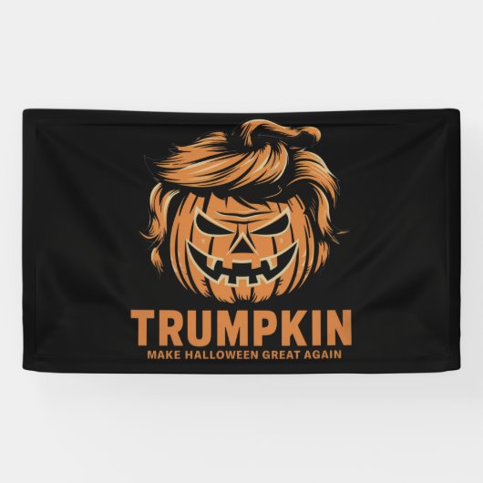 Halloween Trumpkin Maak Halloween Weer Groot Spandoek (Horizontaal)