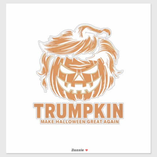 Halloween Trumpkin Maak Halloween Weer Groot Sticker (Vel)