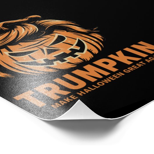 Halloween Trumpkin Make Halloween Great Again Foto Afdruk (Hoek)