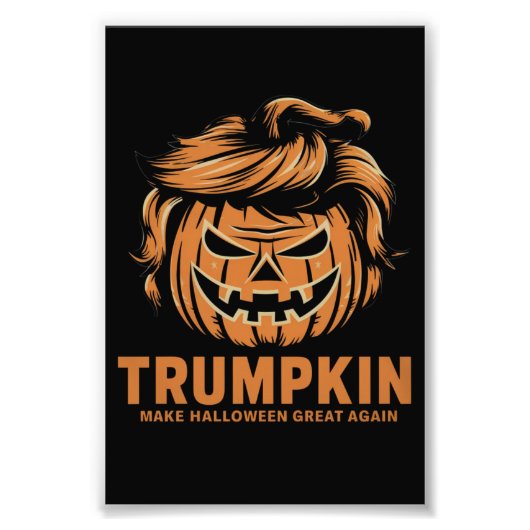 Halloween Trumpkin Make Halloween Great Again Foto Afdruk (Voorkant)