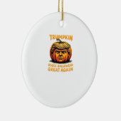 Halloween Trumpkin Make Halloween Great Again Keramisch Ornament (Rechts)