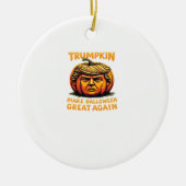 Halloween Trumpkin Make Halloween Great Again Keramisch Ornament (Voorkant)