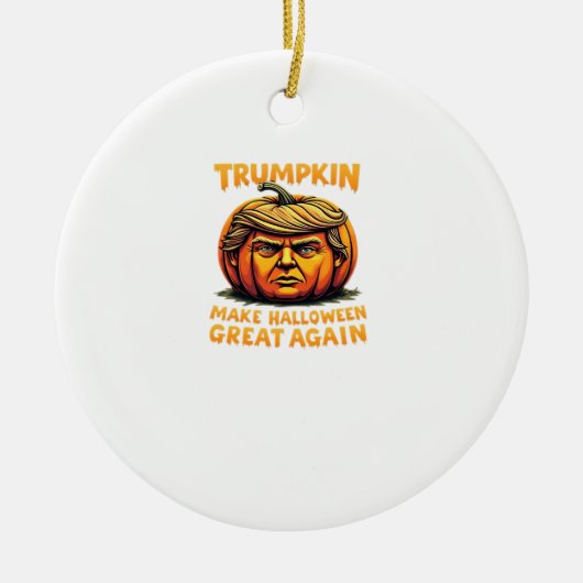Halloween Trumpkin Make Halloween Great Again Keramisch Ornament (Voorkant)