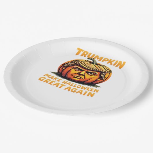 Halloween Trumpkin Make Halloween Great Again Papieren Bordje (Gekanteld)