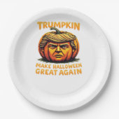 Halloween Trumpkin Make Halloween Great Again Papieren Bordje (Voorkant)