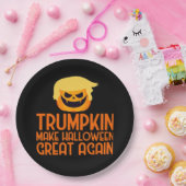 Halloween Trumpkin Make Halloween Great Again Papieren Bordje (Feest)