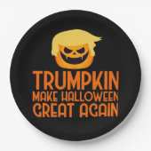 Halloween Trumpkin Make Halloween Great Again Papieren Bordje (Voorkant)
