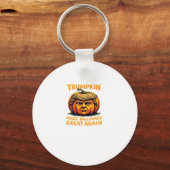 Halloween Trumpkin Make Halloween Great Again Sleutelhanger (Voorkant)