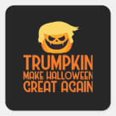 Halloween Trumpkin Make Halloween Great Again Vierkante Sticker (Voorkant)