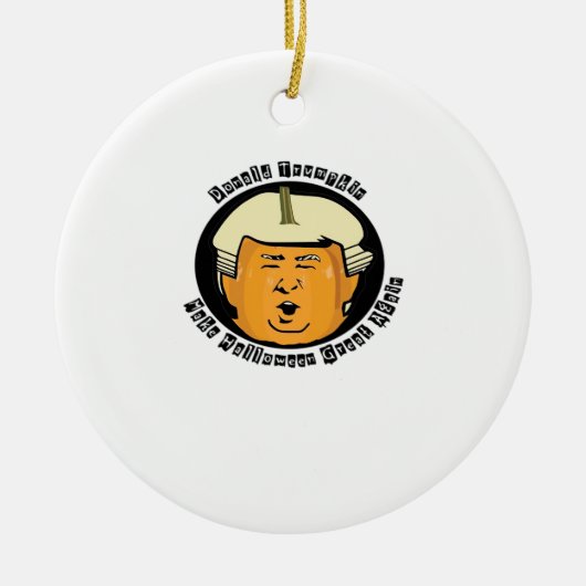 Halloween Trumpkin Pumpkin Classic Keramisch Ornament (Voorkant)