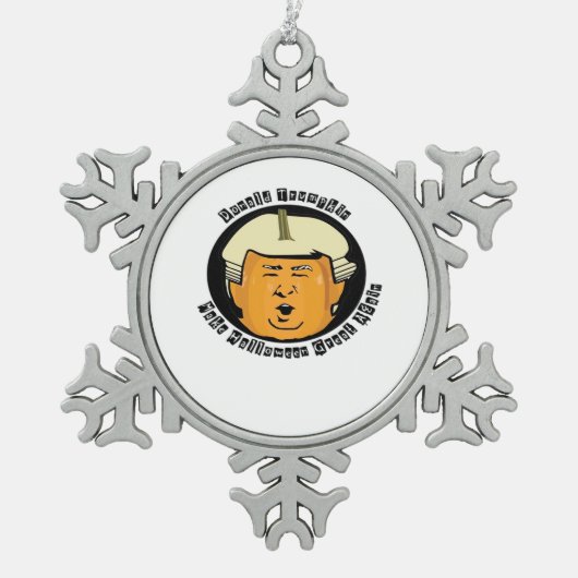 Halloween Trumpkin Pumpkin Classic Tin Sneeuwvlok Ornament (Voorkant)