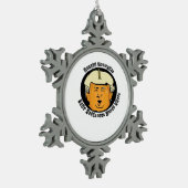 Halloween Trumpkin Pumpkin Classic Tin Sneeuwvlok Ornament (Links)