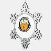 Halloween Trumpkin Pumpkin Classic Tin Sneeuwvlok Ornament (Rechts)