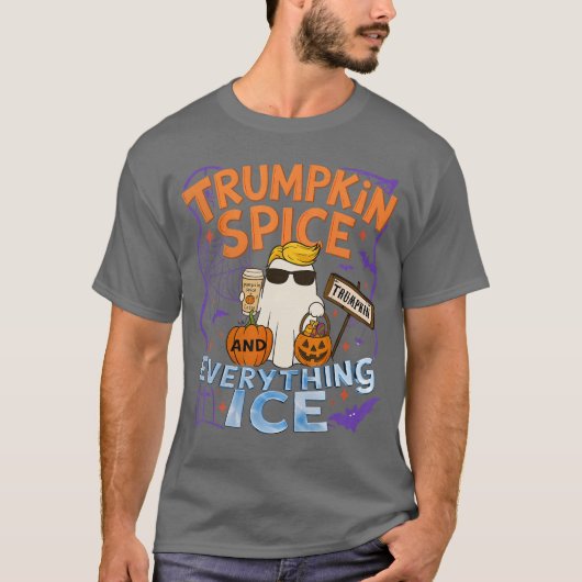 Halloween Trumpkin Spice and Everything Ice Pumpki T-shirt (Voorkant)
