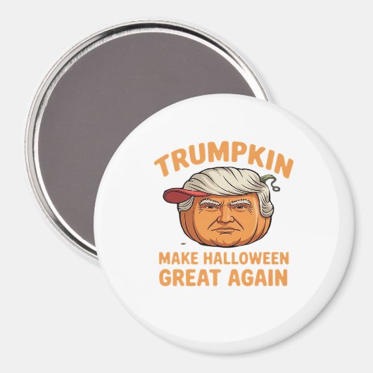 Halloween Trumpkin – Spooky Parodie Quote voor Hal Magneet (Voorkant / Achterkant)