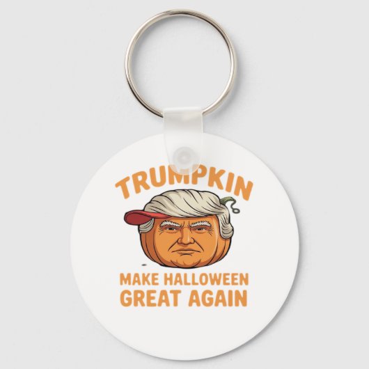 Halloween Trumpkin – Spooky Parodie Quote voor Hal Sleutelhanger (Voorkant)