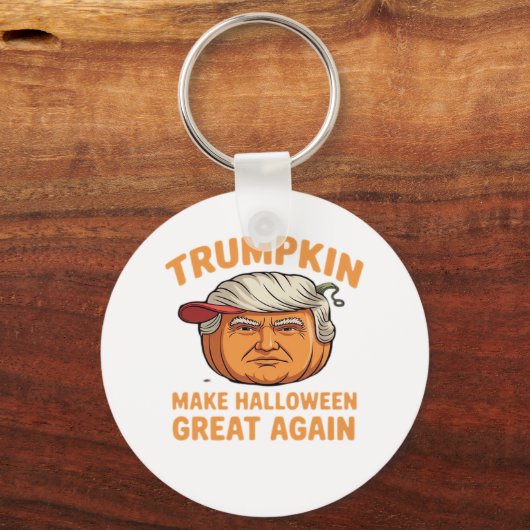 Halloween Trumpkin – Spooky Parodie Quote voor Hal Sleutelhanger (Voorkant)