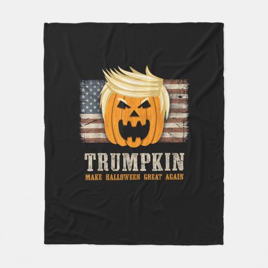 Halloween Trumpkin  US Flag Funny Fleece Deken (Voorkant)