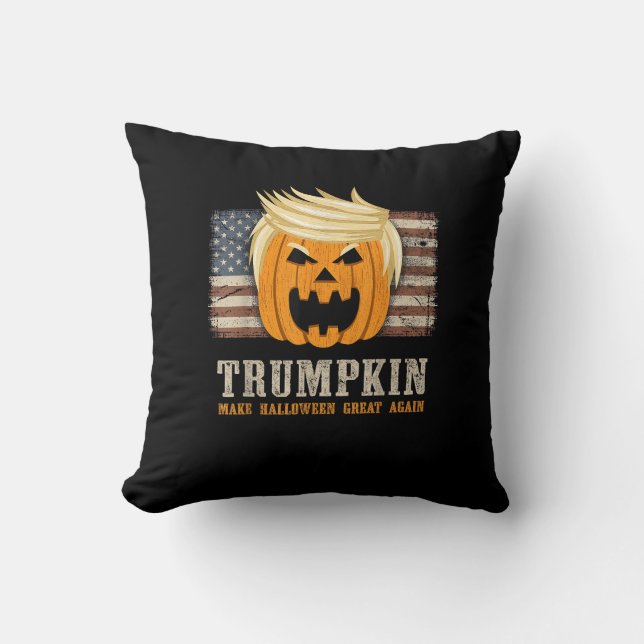 Halloween Trumpkin  US Flag Funny Kussen (Voorkant)