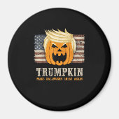 Halloween Trumpkin  US Flag Funny Magneet (Voorkant)