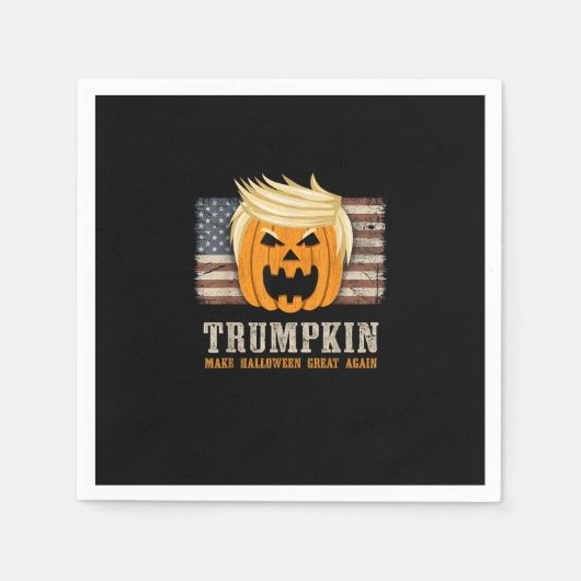 Halloween Trumpkin  US Flag Funny Servet (Voorkant)