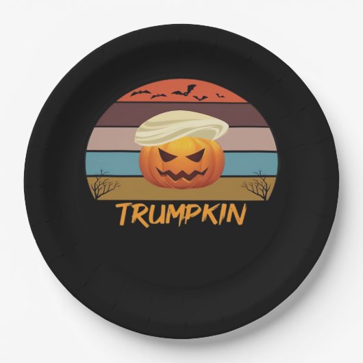 Halloween Trumpkin  US Papieren Bordje (Voorkant)