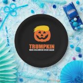 Halloween Trumpkin V2 Papieren Bordje (Feest)