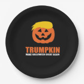 Halloween Trumpkin V2 Papieren Bordje (Voorkant)