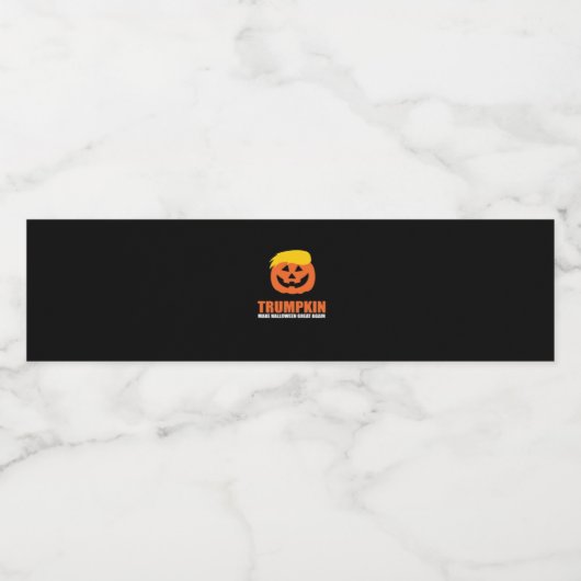 Halloween Trumpkin V2 Waterfles Etiket (Enkel label)