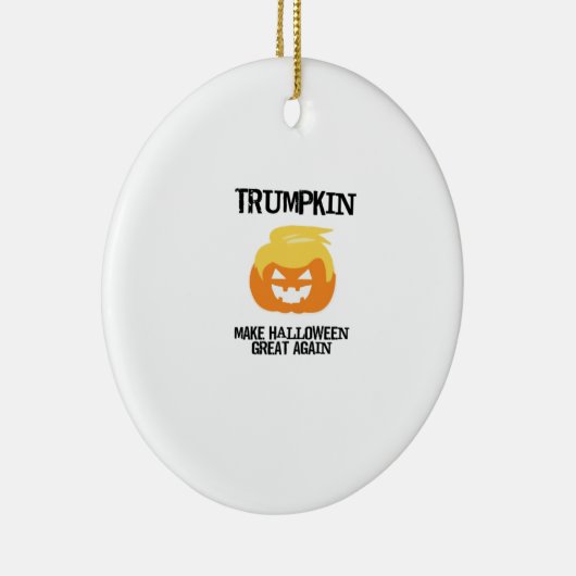 Halloween Trumpkin V3 Keramisch Ornament (Rechts)