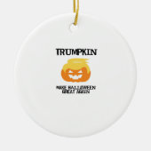 Halloween Trumpkin V3 Keramisch Ornament (Voorkant)