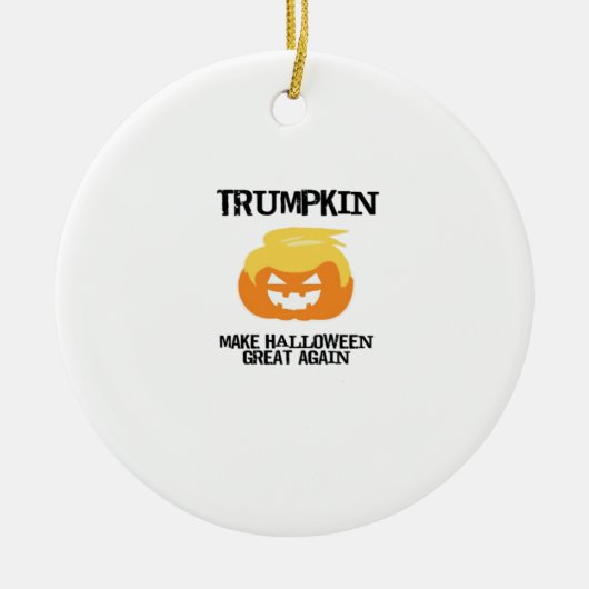 Halloween Trumpkin V3 Keramisch Ornament (Voorkant)