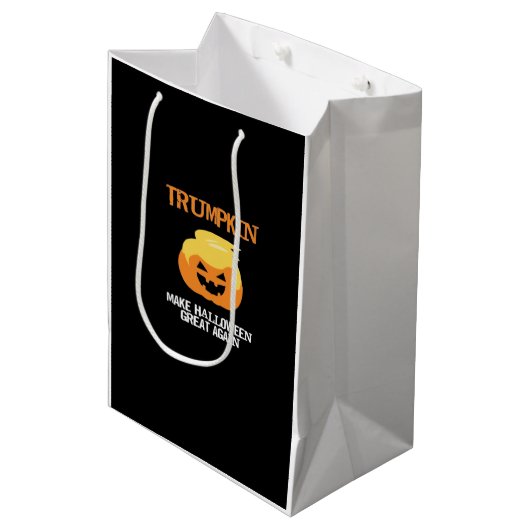 Halloween Trumpkin V3 Medium Cadeauzakje (Voorkant Gekanteld)