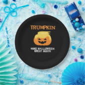 Halloween Trumpkin V3 Papieren Bordje (Feest)