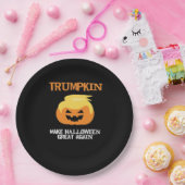 Halloween Trumpkin V3 Papieren Bordje (Feest)