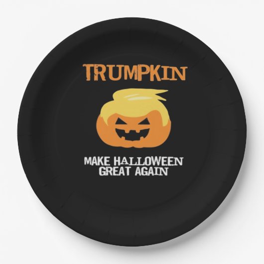 Halloween Trumpkin V3 Papieren Bordje (Voorkant)